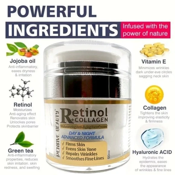 Pensive Beauty Retinol & Collagen Day & Night Anti-Aging Face Cream